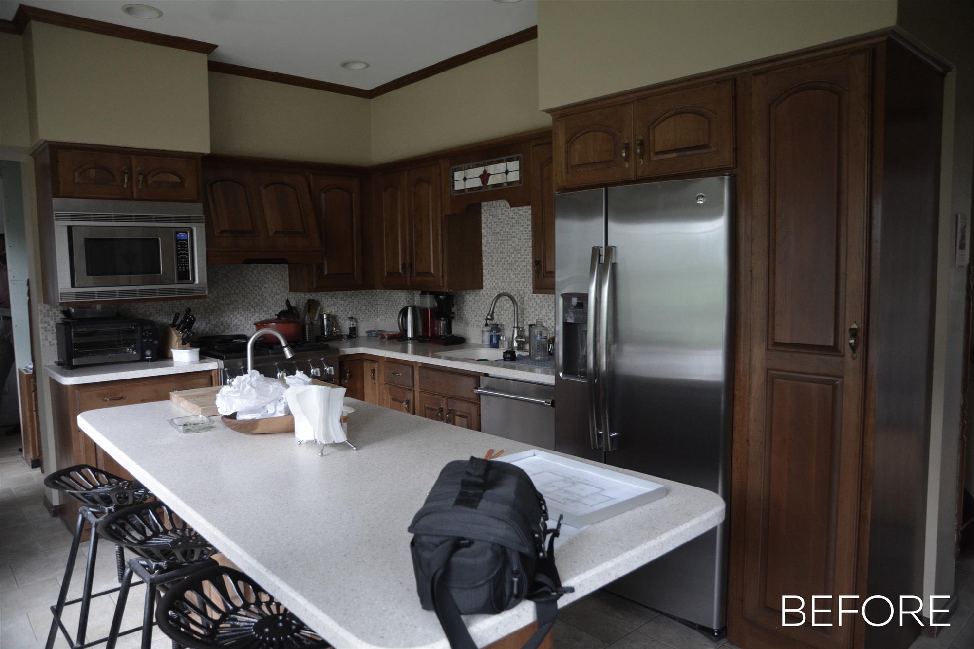 the kitchen before the redesign