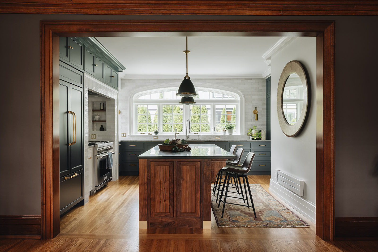 A contemporary kitchen with classic inspiration