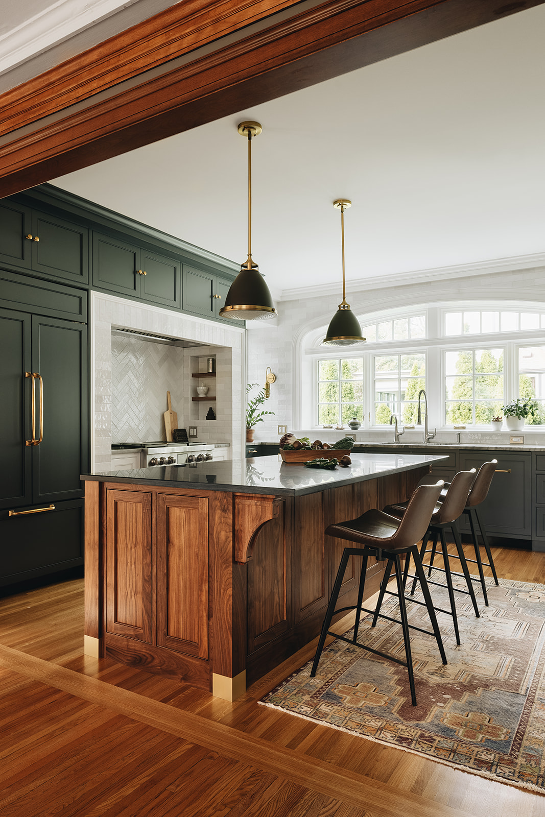 Custom cabinetry in a historic hue