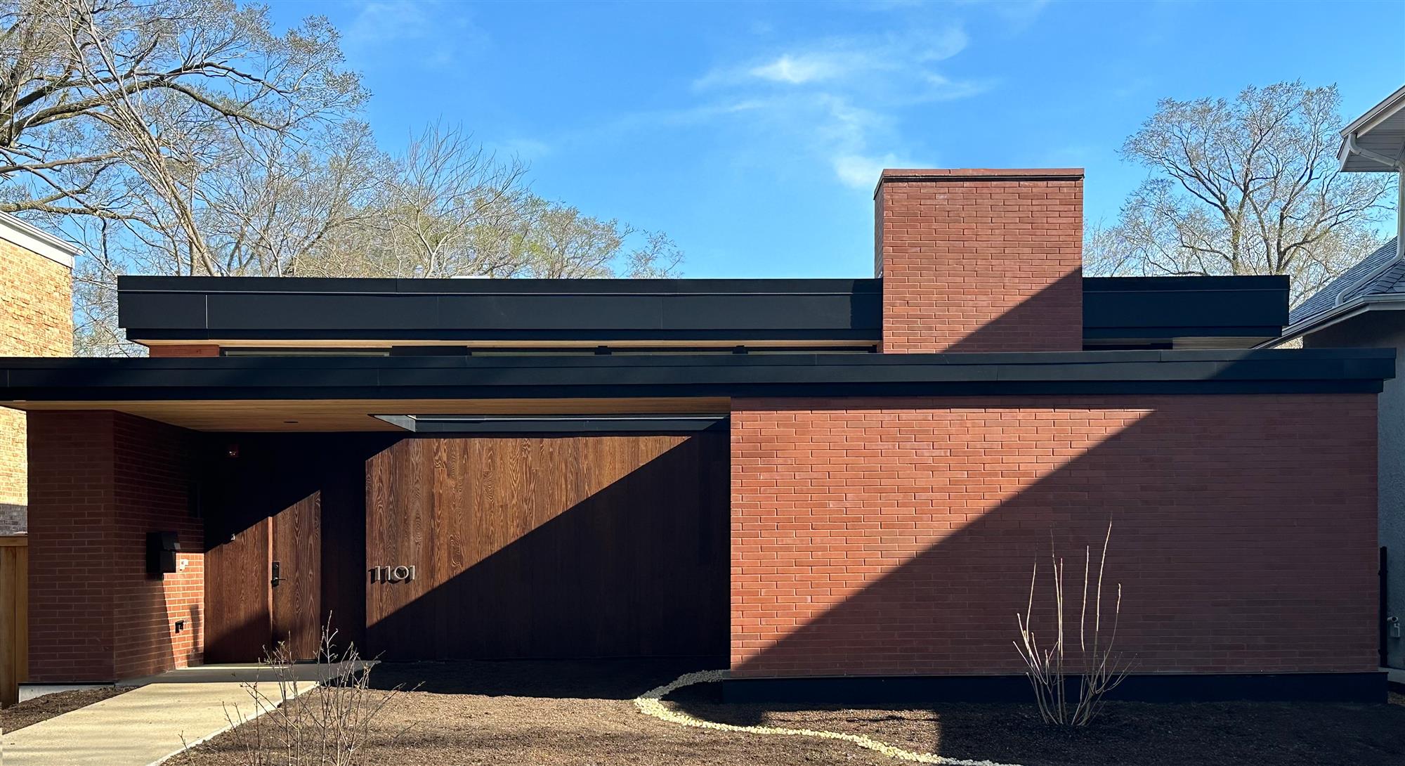 front view of a modern Midwest House